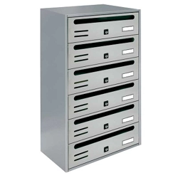 vendita online Casellario postale 6 posti orizzontale interno - cubo rivista Cassette postali, bacheche e casellari Alubox